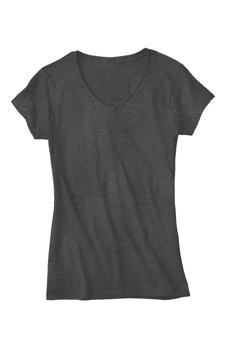 Royal Apparel 17030W Women's 50/50 Blend V-Neck - Heather Smoke
