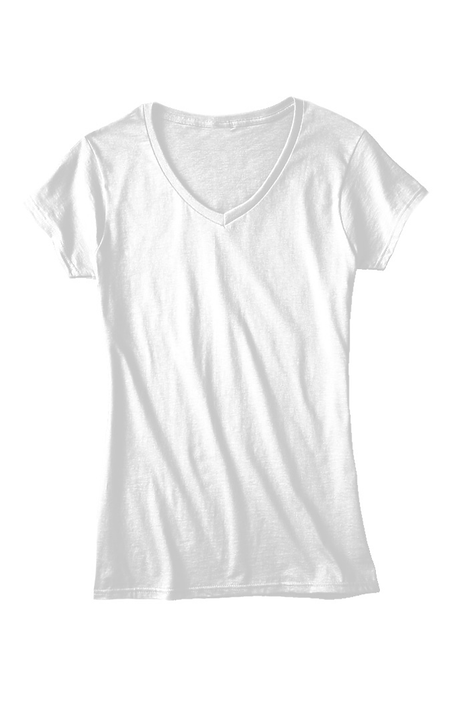 Royal Apparel 17030W Women's 50/50 Blend V-Neck - White