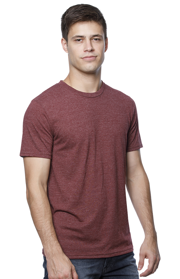 Royal Apparel 17051 Unisex 50/50 Blend Tee - Heather Burgundy