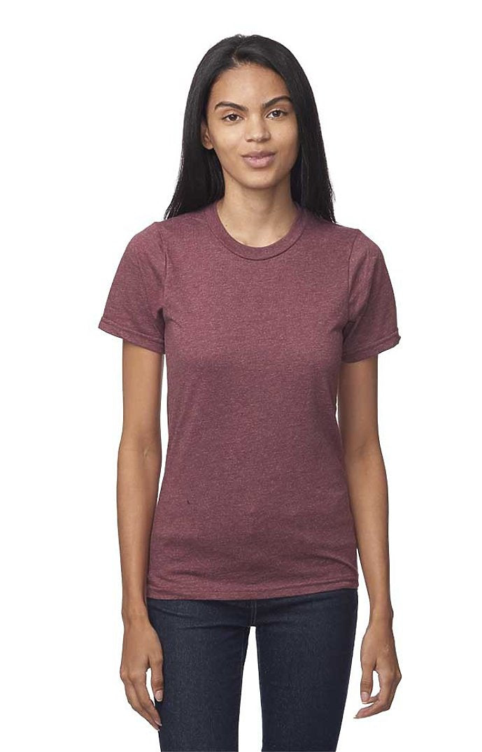 Royal Apparel 17051 Unisex 50/50 Blend Tee - Heather Burgundy