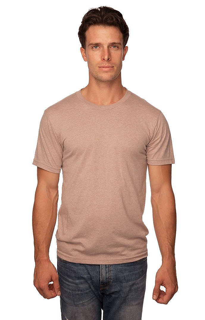 Royal Apparel 17051 Unisex 50/50 Blend Tee - Heather Chocolate