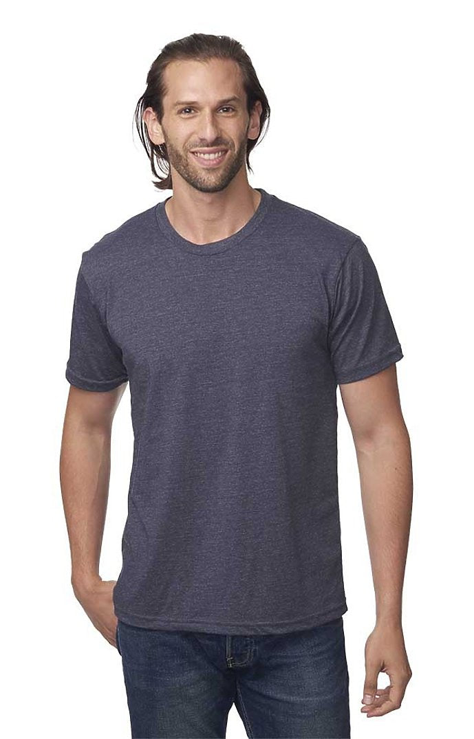 Royal Apparel 17051 Unisex 50/50 Blend Tee - Heather Indigo