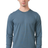 Royal Apparel 17054 Unisex Long Sleeve 50/50 Blend Tee - Aegean Blue