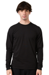 Royal Apparel 17054 Unisex Long Sleeve 50/50 Blend Tee - Black