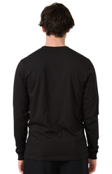 Royal Apparel 17054 Unisex Long Sleeve 50/50 Blend Tee - Black