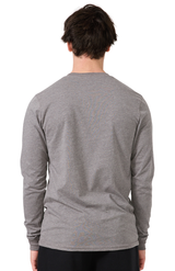 Royal Apparel 17054 Unisex Long Sleeve 50/50 Blend Tee - Heather Charcoal