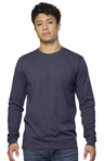 Royal Apparel 17054 Unisex Long Sleeve 50/50 Blend Tee - Heather Indigo