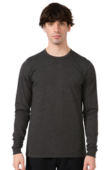 Royal Apparel 17054 Unisex Long Sleeve 50/50 Blend Tee - Heather Smoke