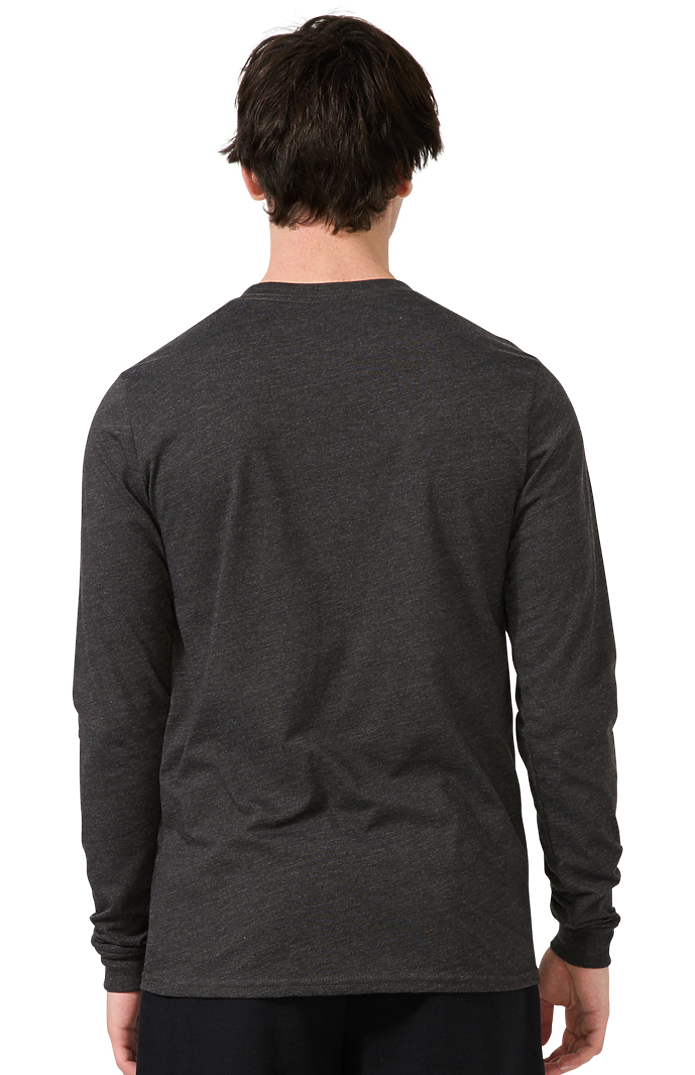 Royal Apparel 17054 Unisex Long Sleeve 50/50 Blend Tee - Heather Smoke