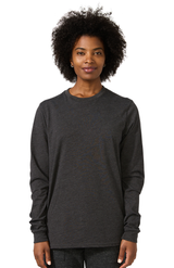 Royal Apparel 17054 Unisex Long Sleeve 50/50 Blend Tee - Heather Smoke