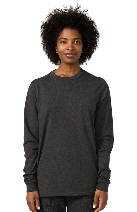 Royal Apparel 17054 Unisex Long Sleeve 50/50 Blend Tee - Heather Smoke