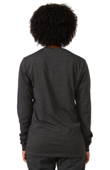 Royal Apparel 17054 Unisex Long Sleeve 50/50 Blend Tee - Heather Smoke