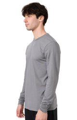 Royal Apparel 17054 Unisex Long Sleeve 50/50 Blend Tee - Nickel