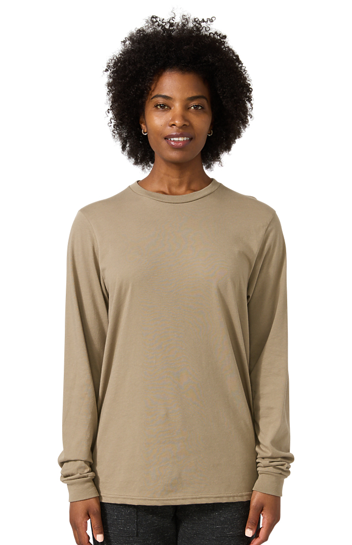 Royal Apparel 17054 Unisex Long Sleeve 50/50 Blend Tee - Walnut