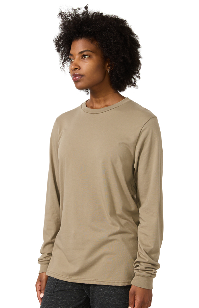Royal Apparel 17054 Unisex Long Sleeve 50/50 Blend Tee - Walnut