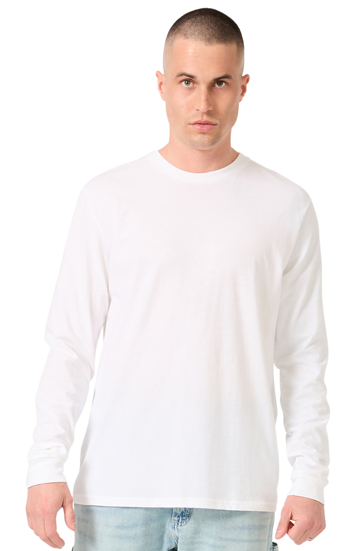 Royal Apparel 17054 Unisex Long Sleeve 50/50 Blend Tee - White