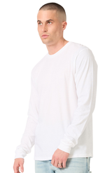 Royal Apparel 17054 Unisex Long Sleeve 50/50 Blend Tee - White
