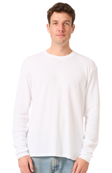 Royal Apparel 17054 Unisex Long Sleeve 50/50 Blend Tee - White