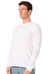 Royal Apparel 17054 Unisex Long Sleeve 50/50 Blend Tee - White