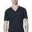 Royal Apparel 17055 Unisex 50/50 Blend V-Neck - Black