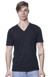 Royal Apparel 17055 Unisex 50/50 Blend V-Neck - Black