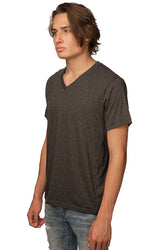 Royal Apparel 17055 Unisex 50/50 Blend V-Neck - Heather Smoke