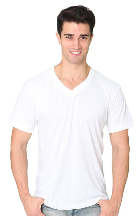 Royal Apparel 17055 Unisex 50/50 Blend V-Neck - White