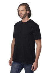 Royal Apparel 17057 Unisex 50/50 Blend Pocket Tee - Black