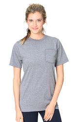 Royal Apparel 17057 Unisex 50/50 Blend Pocket Tee - Heather Charcoal