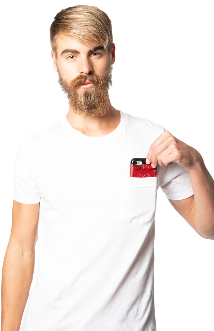 Royal Apparel 17057 Unisex 50/50 Blend Pocket Tee - White