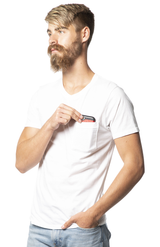 Royal Apparel 17057 Unisex 50/50 Blend Pocket Tee - White