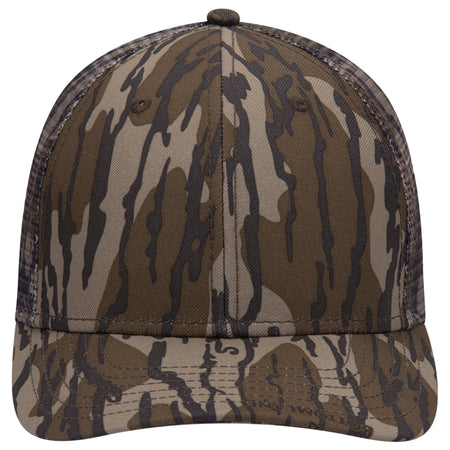 OTTO CAP Mossy Oak Camouflage Superior Polyester Twill 6 Panel Low Profile Mesh Back Baseball Cap OTTO 171-1292 Otto Cap