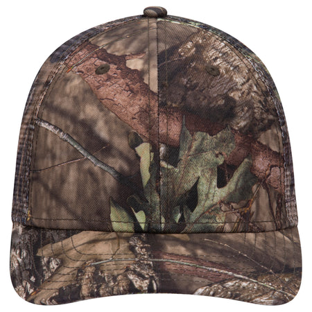 OTTO CAP Mossy Oak Camouflage Superior Polyester Twill 6 Panel Low Profile Mesh Back Baseball Cap OTTO 171-1292 Otto Cap MO2 - Break Up Country OSFM - Adult