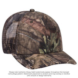 OTTO CAP® Mossy Oak Camouflage Superior Polyester Twill 6 Panel Low Profile Mesh Back Trucker Hat OTTO 171-1292