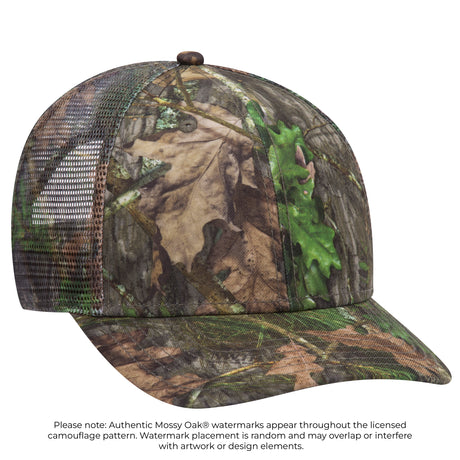 OTTO CAP® Mossy Oak® Camouflage 6 Panel Low Profile Mesh Back Trucker Hat OTTO 171-1292