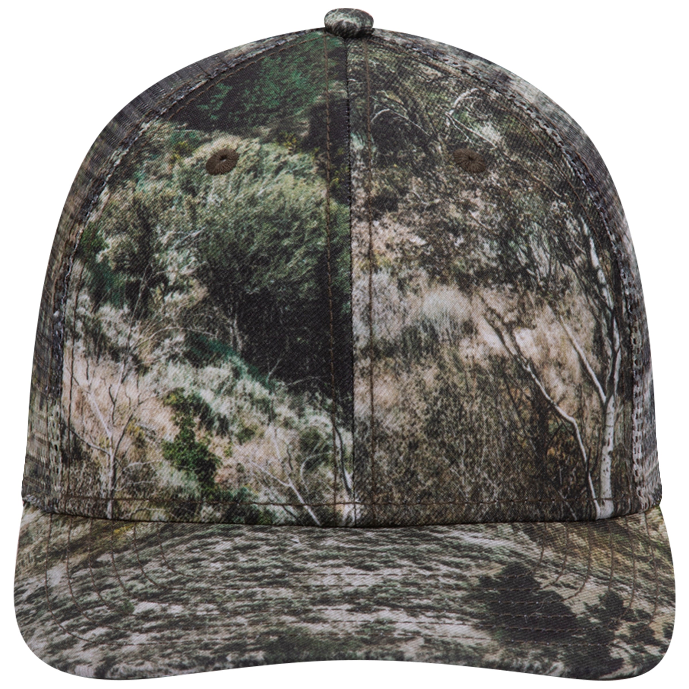 OTTO CAP Mossy Oak Camouflage Superior Polyester Twill 6 Panel Low Profile Mesh Back Baseball Cap OTTO 171-1292 Otto Cap MO5 - Mountain Country Range OSFM - Adult