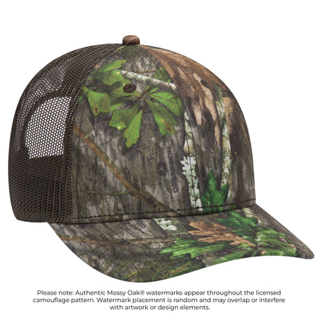 OTTO CAP® Mossy Oak® Camouflage 6 Panel Low Profile Mesh Back Trucker Hat OTTO 171-1293