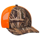 OTTO CAP® Mossy Oak Camouflage 6 Panel Low Profile Mesh Back Trucker Hat OTTO 171-1293