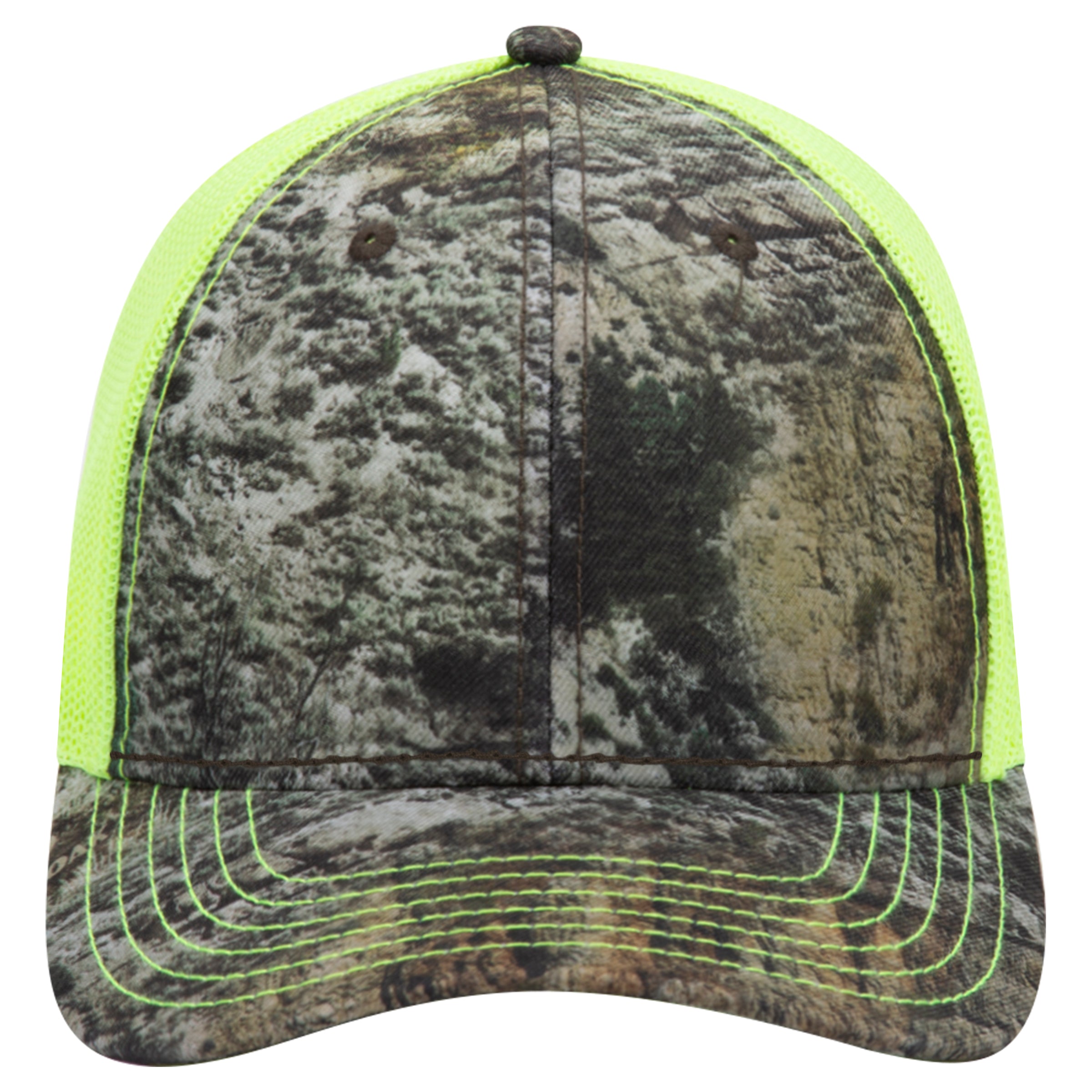 OTTO CAP Mossy Oak Camouflage Superior Polyester Twill 6 Panel Low Profile Mesh Back Baseball Cap OTTO 171-1293 Otto Cap