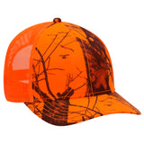 OTTO CAP® Mossy Oak Camouflage 6 Panel Low Profile Mesh Back Trucker Hat OTTO 171-1293