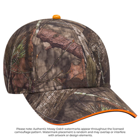 OTTO CAP® Mossy Oak Camouflage Sandwich Visor 6 Panel Low Profile Baseball Cap OTTO 171-1294