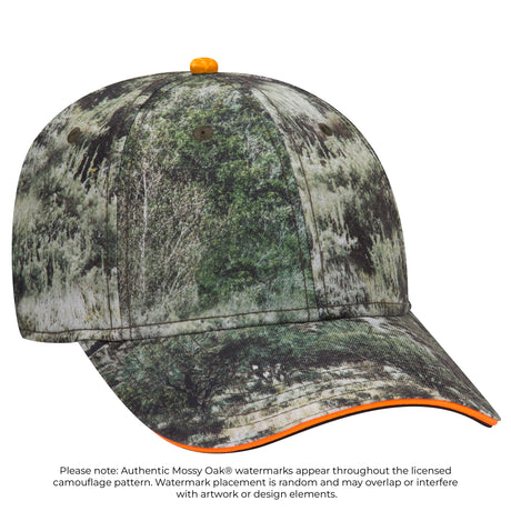 OTTO CAP® Mossy Oak Camouflage Sandwich Visor 6 Panel Low Profile Baseball Cap OTTO 171-1294