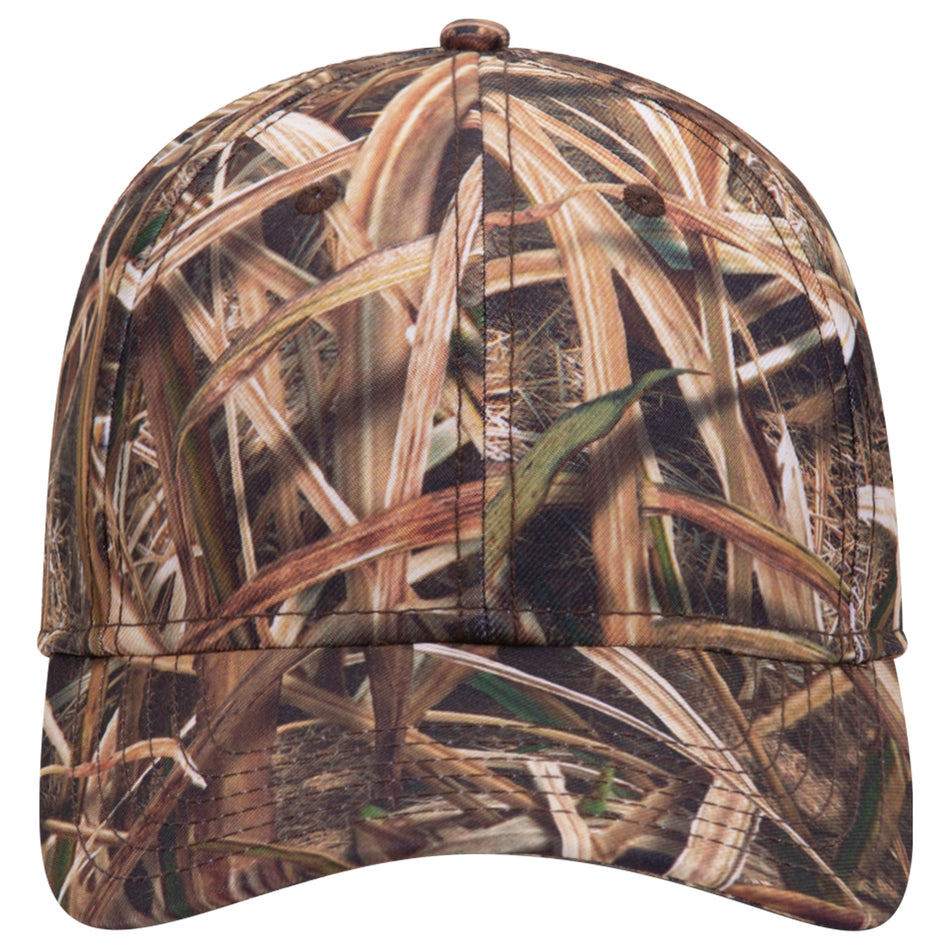 OTTO CAP Mossy Oak Camouflage Superior Polyester Twill 6 Panel Low Profile Baseball Cap OTTO 171-1295 Otto Cap MO4 - Shadow Grass Blades OSFM - Adult