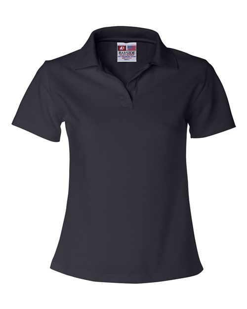 Bayside Women's USA-Made V-Neck Polo - Bayside 1050