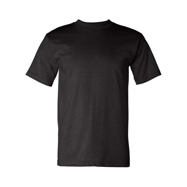 Bayside Unisex USA-Made Heavyweight T-Shirt - Black - Bayside 5100 Bayside Black S