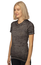 Royal Apparel 17151BO Unisex Burnout Wash Tee - Charcoal