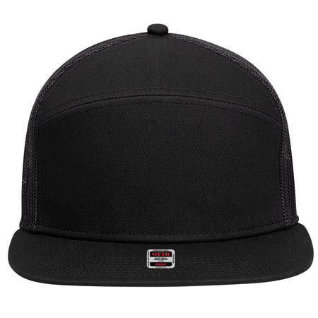 OTTO CAP "OTTO SNAP" 7 Panel Mesh Back Trucker Snapback Hat OTTO 172-1298 Otto Cap 003 - Black OSFM - Adult