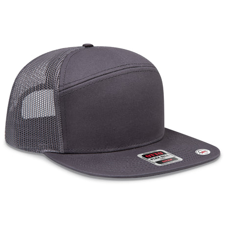 OTTO CAP® OTTO SNAP 7 Panel Pro Style Mesh Back Trucker Snapback Hat OTTO 172-1298