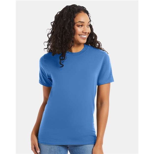 Hanes Beefy-T® T-Shirt - Carolina Blue - Hanes 5180 Hanes Carolina Blue S