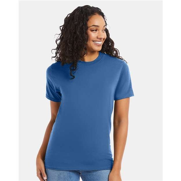 Hanes Beefy-T® T-Shirt - Denim Blue - Hanes 5180 Hanes Denim Blue S